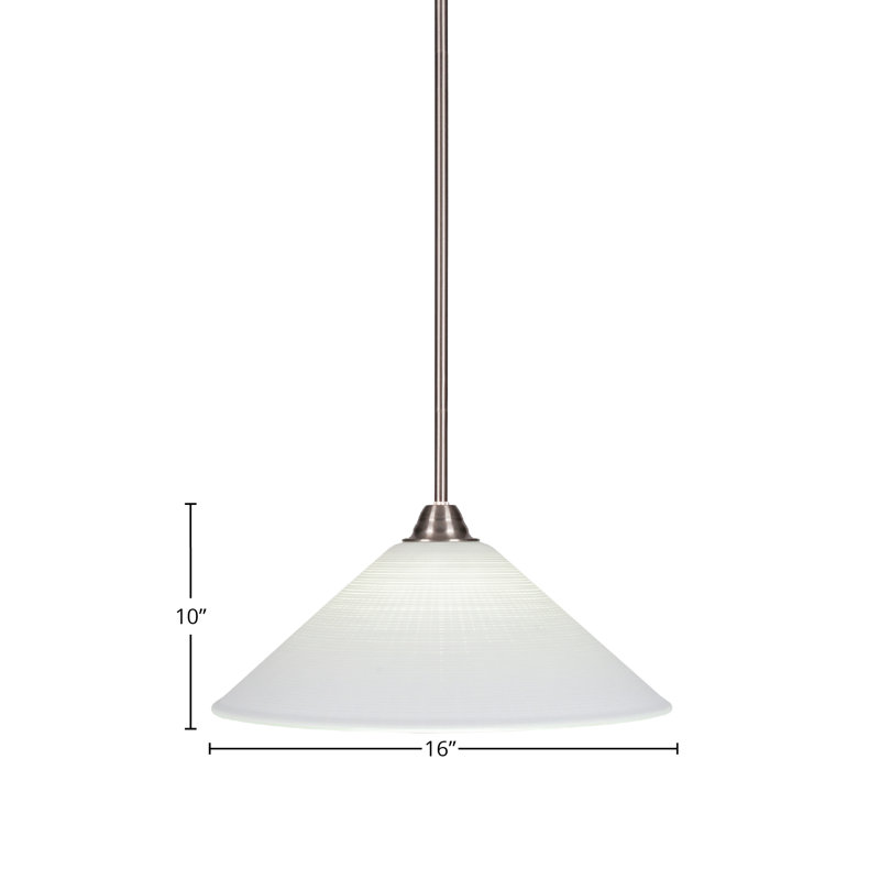 Luminaire suspendu Ayrshire Paramount, Blanc, H 58 po x l 16 po x P 16 po