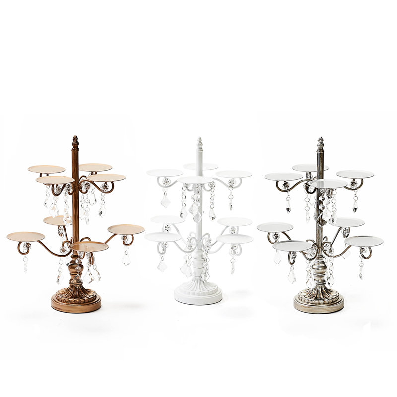 Meuble petits gâteaux lustre Nugent, blanc