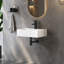 19" W x 14" D Crisp White Ceramic Rectangular Wall-Mount/Vessel Bathroom Sink with Mounting Bolts