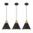 Hinsinger 3-Light 9.4“ Wide Single Cone Kitchen Island Pendant Light with Wood Accents-2090843392
