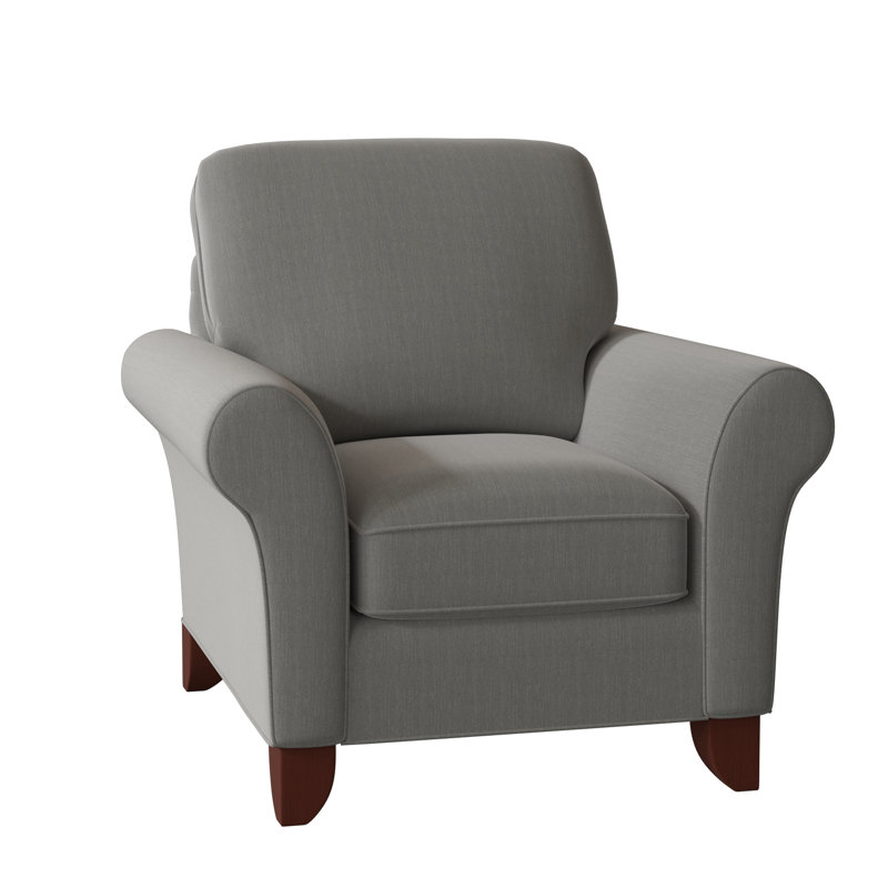 Fauteuil de 38 po de large Almada, Sergé performance gris Peyton 41, Manhattan, Non
