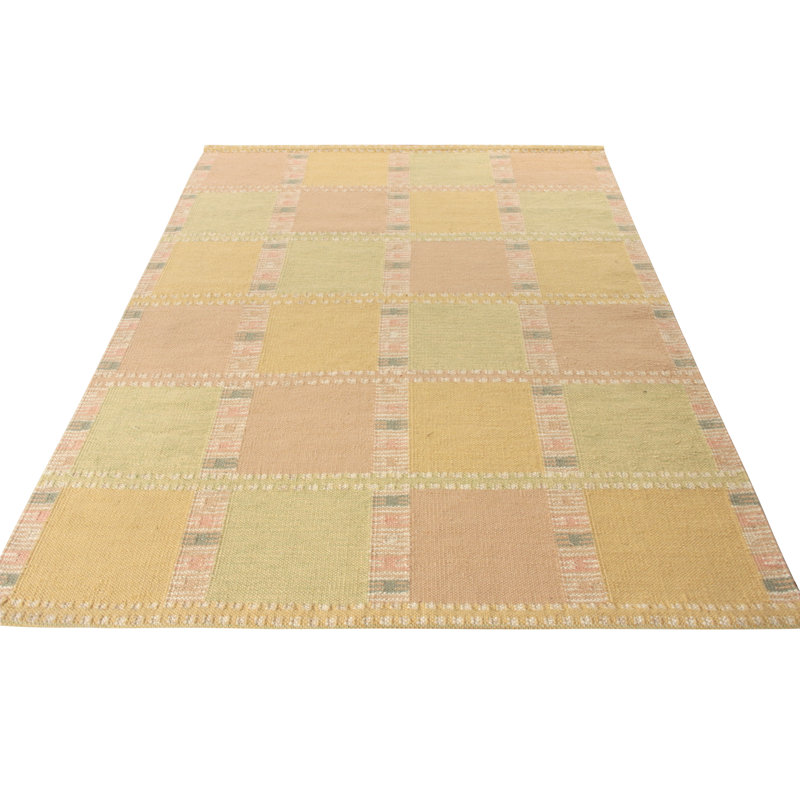 Scandinavian Wool Geometric Area Rug, Rectangle 14' x 20'