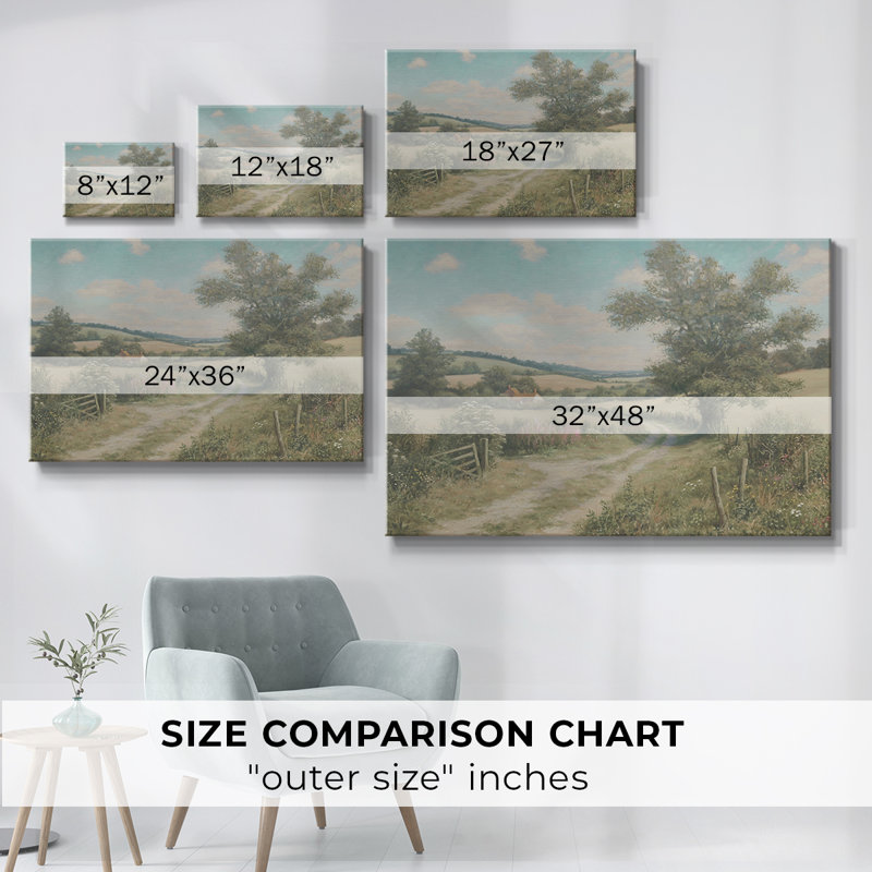 Paysage rétro - CCL, reproduction d'art sur toile, H 13 po x l 19 po