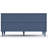 63" Vintage Carved Sideboard Cabinet with Adjustable Shelves and Solid Wood Legs, Blue-782253754