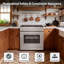 Cuisinière à gaz 36 pouces avec 6 brûleurs, modes de cuisson par convection, rôtissage, grillage et déshydratation, commandes de qualité professionnelle, ensemble de conversion au propane liquide, comprend 2 grilles de four, support anti-basculement et plaque de cuisson avec ramasse-gouttes