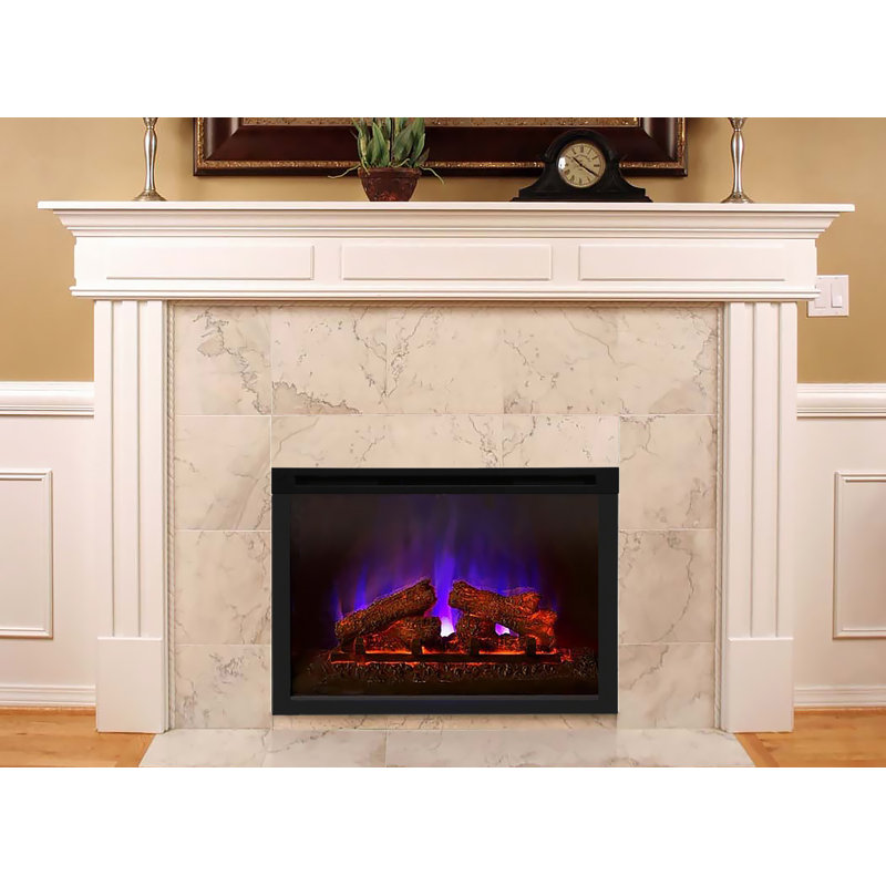 Kingsley 30'' W Black Electric Fireplace