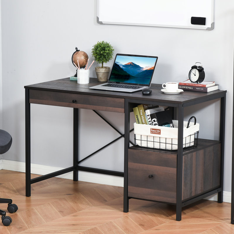 Metal Base Computer Desk