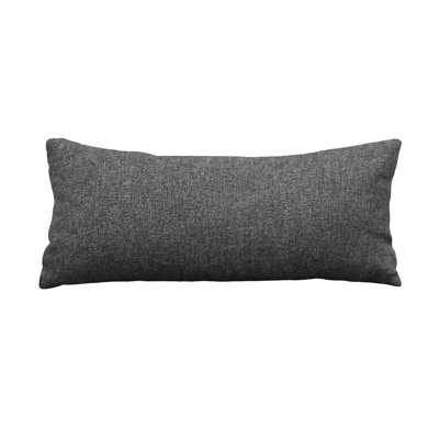 Accent Lumbar Pillow In Brushed Graphite Fabric - Made In Usa