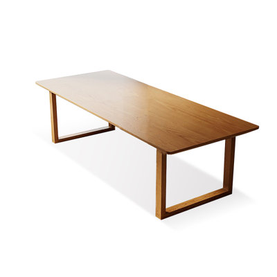 Brown Rectangular Solid Wood Dining Table