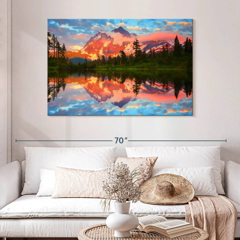 Alvord Shuksan montagne et lac, H 32 po x l 48 po