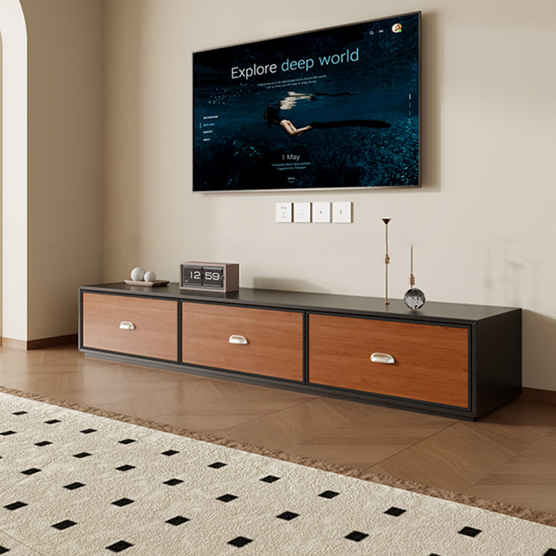 Meuble télé avec fond fermé French French, 15.75"H x 86.61"L x 15.75"W
