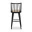 Lewis Windsor Stool With Cushion-Black Oak-Counter-1497053426-1497053424