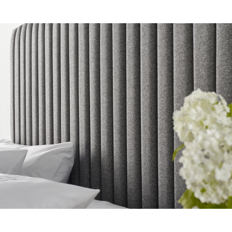 Hampton Upholstered Headboard, Grey, Kingsize (5')