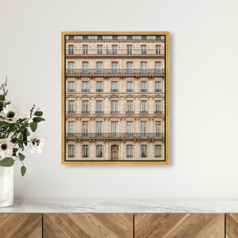Sculpted Facade Print by Oliver Gal, 17"H x 21"W, Gold Floater Frame