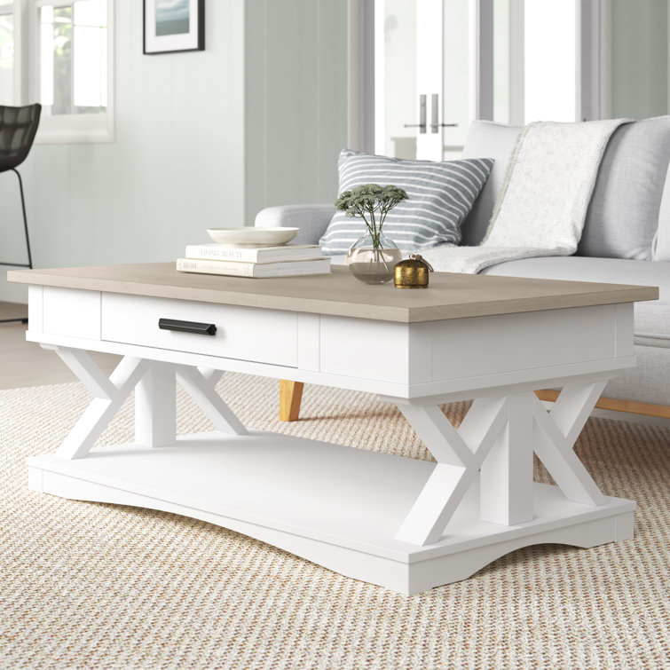 Bankston Solid Wood Top Coffee Table