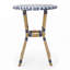 Patio Bistro Table with Rattan Top,Aluminum Frame