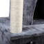 Arbre à chat gris à double couche avec maison et, fait de flanelle de panneau de particules, 19,7 pouces de profondeur, 17,7 de largeur, 34 de hauteur, 25,71 lb, construction sécurisée, deux zones de couchage, sur le dessus, assemblage facile à suivre