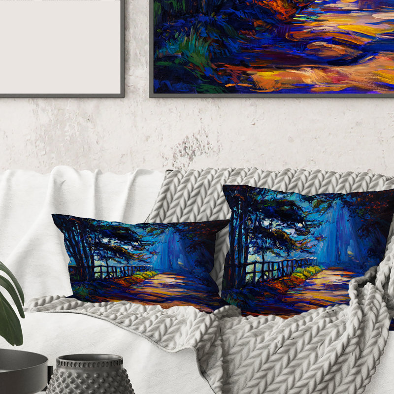 Housse et insert de coussin rectangulaire Shadows in the Af après-midi sur Park Road