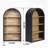 4-Tier Arched Bookshelf, 43" Tall Arched Bookcase With Storage Shelves