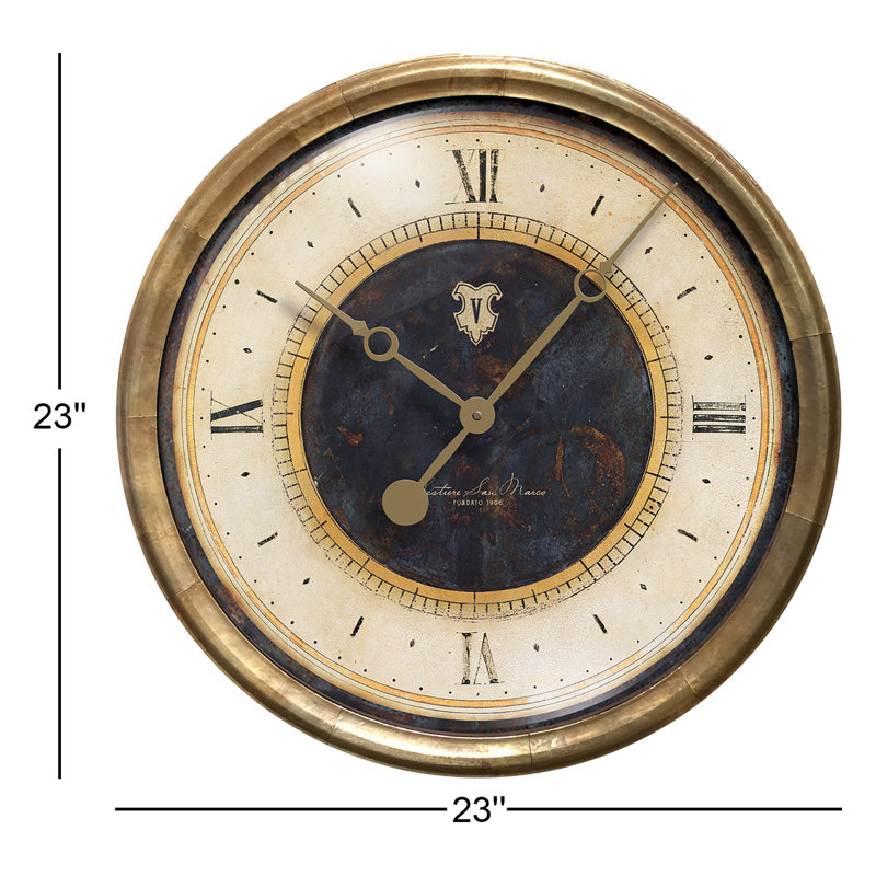 Metal Wall Clock, Black
