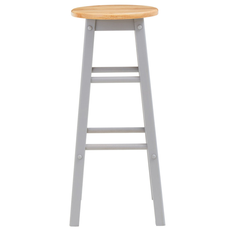 Veasey Solid Wood Counter Stool, Grey