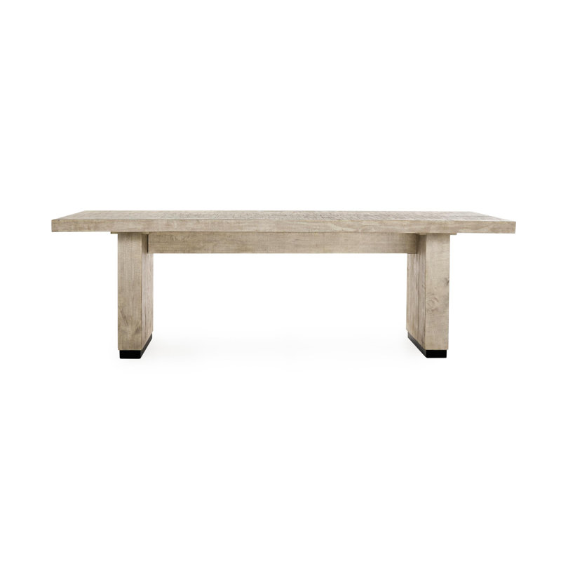 Lynx 94" Reclaimed Pine Wood Dining Table, White