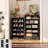 Shoe Storage Cabinet, 10 Tiers Narrow Wood Shoe Rack-14814257