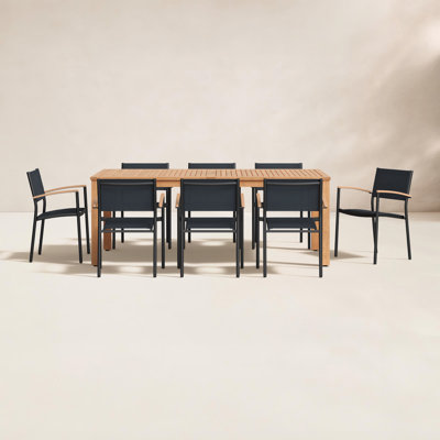 Anautica 88" Eucalyptus Patio Dining Set