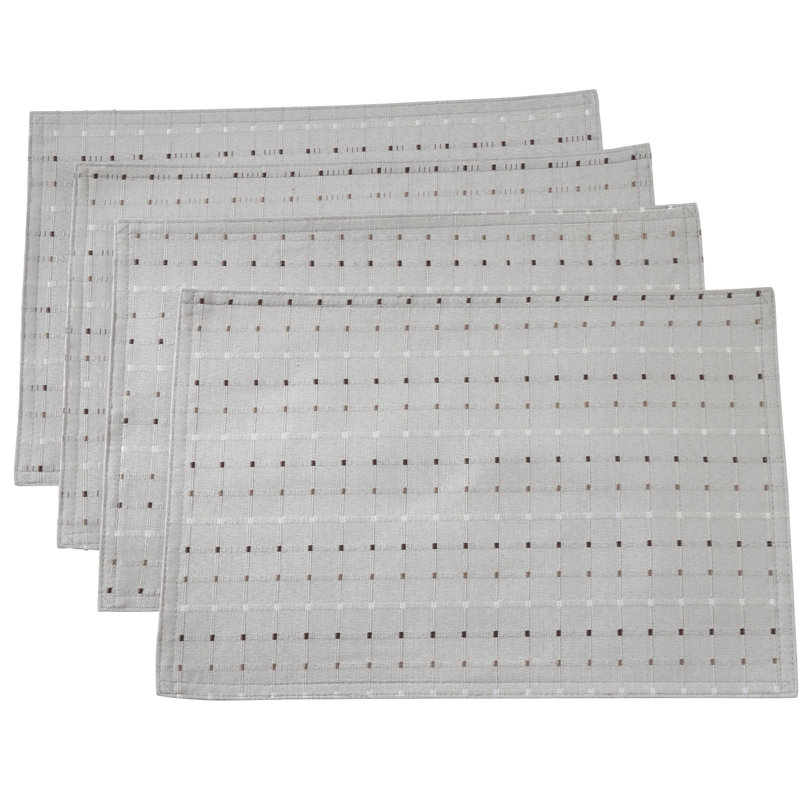 Napperon en coton piqué 19 po Clarkston, Gris