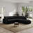 Noraidh 95.4'' Square Arms Modular Sofa, Upholstered Sofa, Cloud Sofa, L Shaped Sectional Sofa Couch for Living Room Office Apartment-296566856