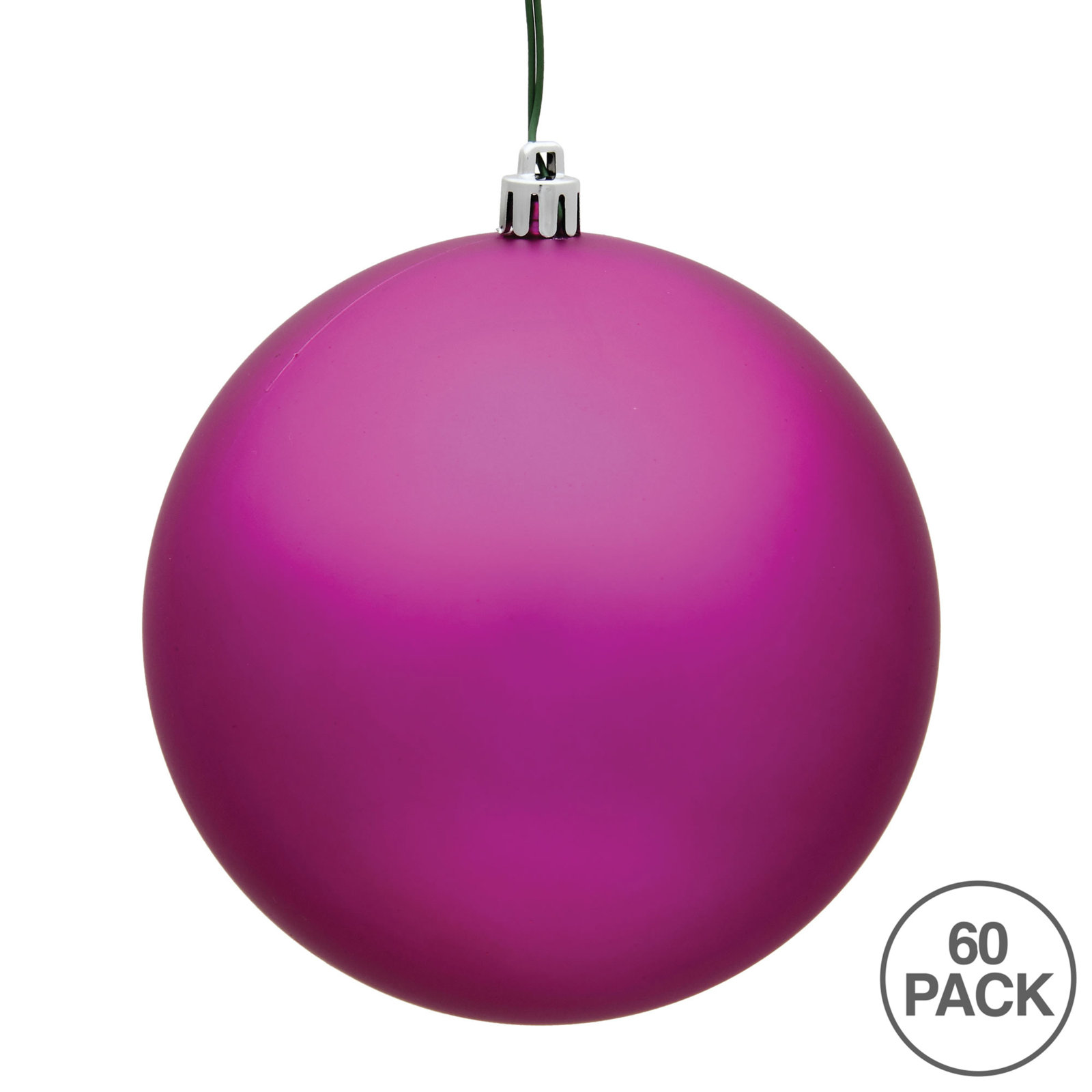 The Holiday Aisle® 4" Shatterproof Bauble, Matte Fuchsia