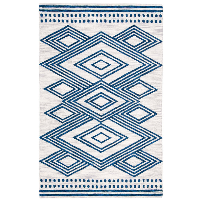 Vedika Hand Tufted Wool Southwestern Rug, Rectangle 4' x 6'