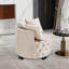 Chaise pivotante rembourrée et capitonnée-1780449057