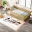 Lits simples compacts en bois d'hévéa, conception de plancher moderne avec caractéristiques de sécurité pour la famille
