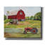 «Rurale rouge grange B» par Jean Plout, art mural sur toile-1845181900