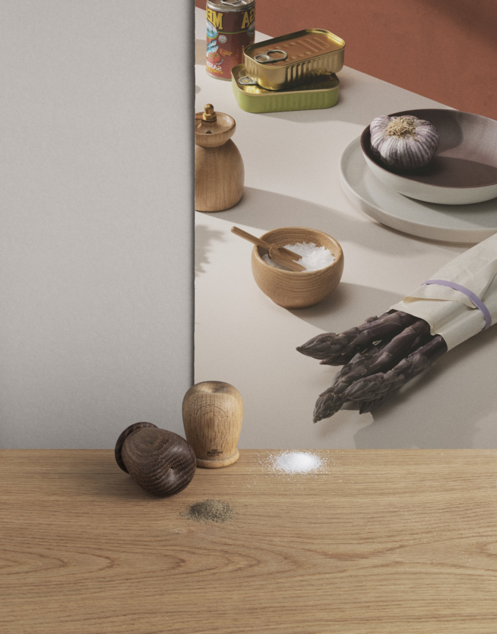 Menageri Wood Salt & Pepper Mill Set