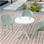 Été - Ensemble de 2 chaises longues modernes - Plastique PP intérieur / extérieur toutes saisons, léger pour patio, plage, salon (vert pâle)