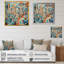 Avah, peinture abstraite de formes et de courbes sur toile-88519470-88519475
