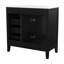 Meuble-lavabo noir 36 po avec lavabo, bois d'hévéa et construction, tiroirs de rangement, autoportants, tiroirs fonctionnels, lavabo en céramique lisse, solide, option de modernisation moderne-850098047