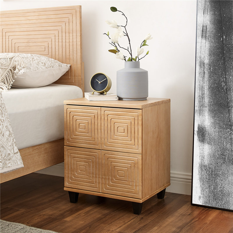 Davar 18.11'' W Nightstand, Beige