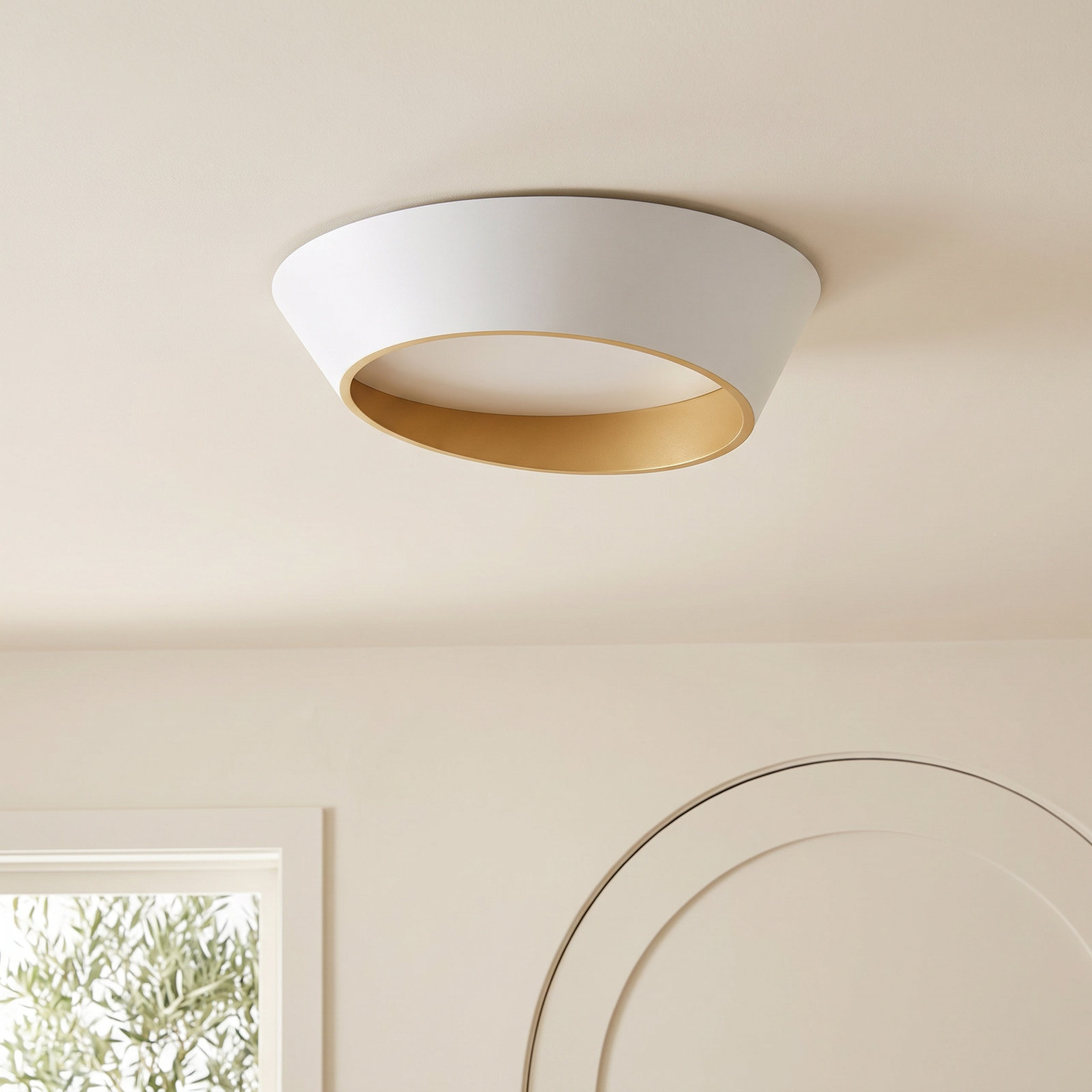 Single Light Steel Flush Mount, 4.75" H x 19.75" W x 19.75" D