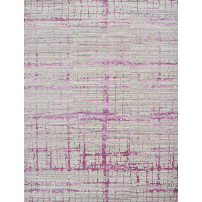 Abstract Area Rug in Pink