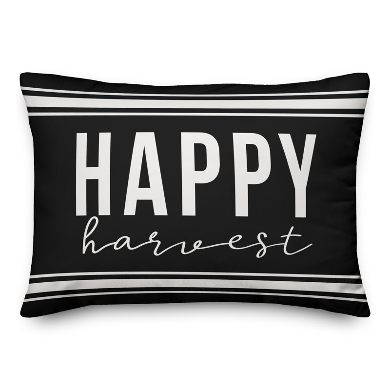  Coussin Happy Harvest, Noir