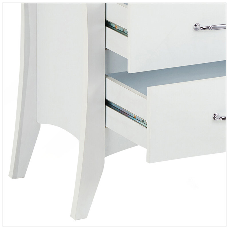 Babb White Finish Accent Table