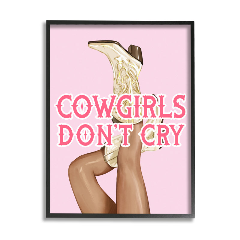 Cowboys Don't Cry Expression par Ziwei Li, Giclée encadrée noir minuit, H 30 po x l 24 po x P 1,5 po
