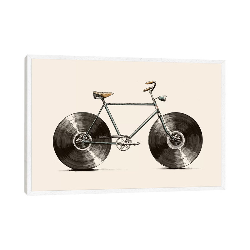 Velophone 1 Piece Painting on Canvas, 20.32 cm H x 30.48 cm W, White Floater Framed