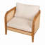 Chaise avec accoudoirs rembourrée pour l'extérieur
