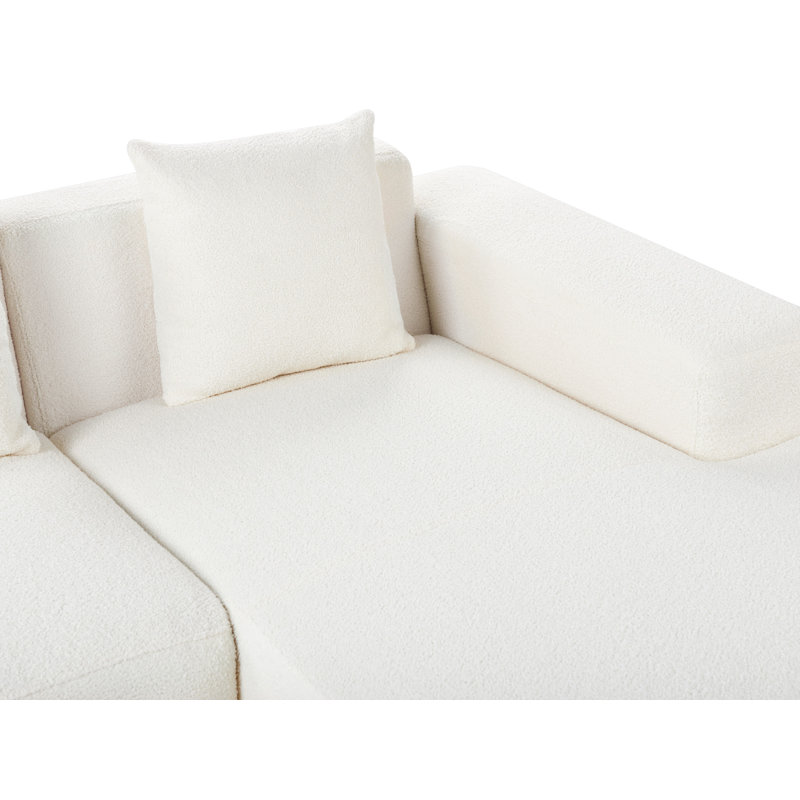 Alhan 4 Seater Corner Sofa , Left Hand Facing, White