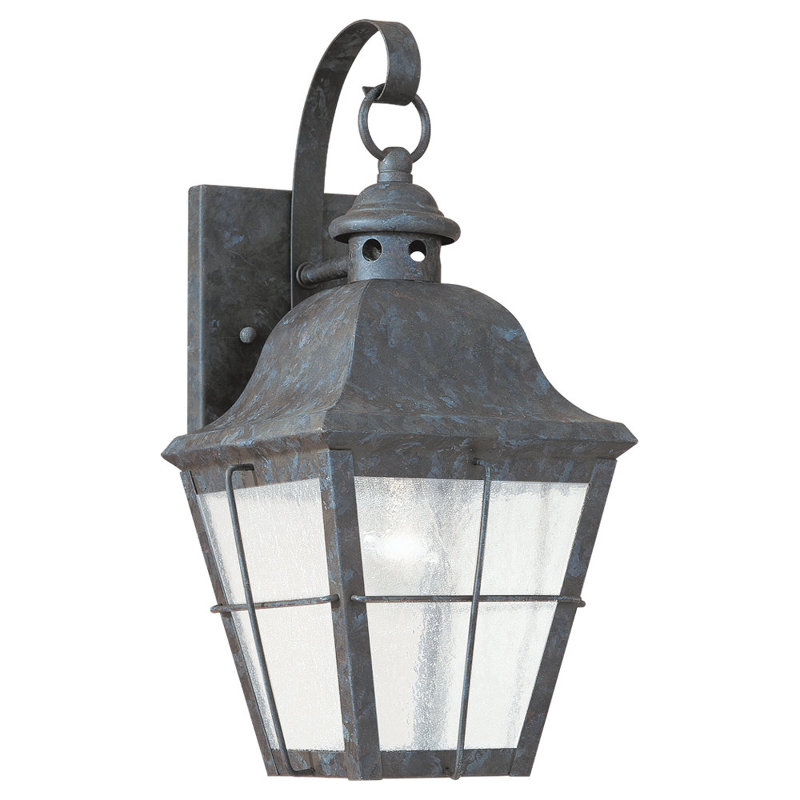 Lanterne murale d'extérieur à une lumière Chatham de Génération Éclairage , Bronze oxydé