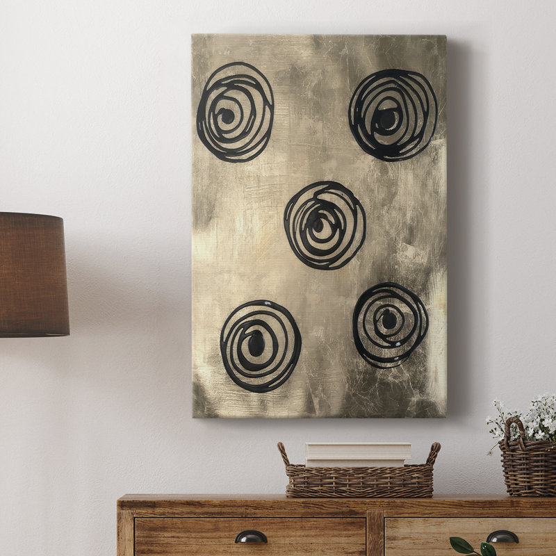 Quantum Circles II -Custom Wrapped Gallery Cavas, 27" H x 18" W
